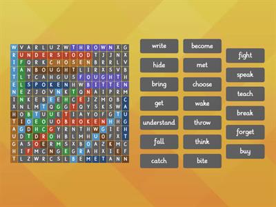 Irregular Past Participles Crossword