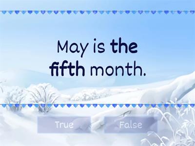 Months + ordinal numbers