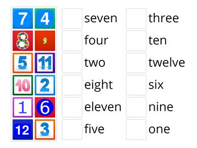 Numbers 1-12