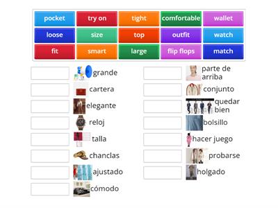 3ºESO Vocabulary unit 1 fashion