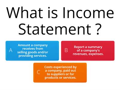 Quiz Income Statement