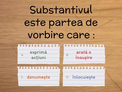 Test de evaluare „Substantivul”