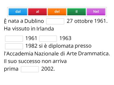 Preposizioni e tempo A1