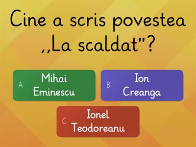 La scaldat ,de Ion Creanga