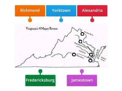 Cities and Towns on Virginia's 4 Major Rivers