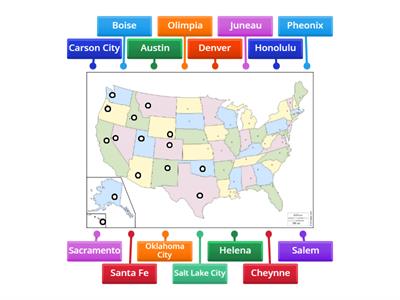 West and Southwest States' Capitals