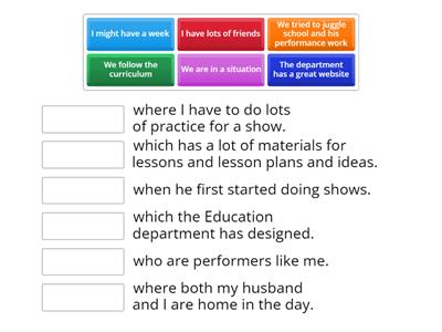 Relative clauses and pronouns