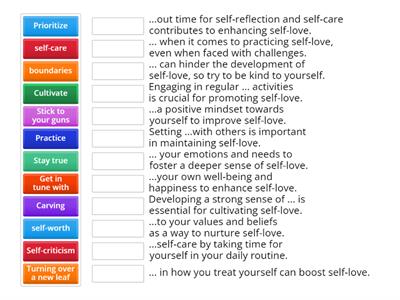 Self-love sentences B1+