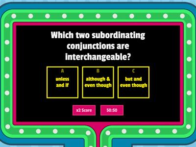 Subordinating Conjunctions TWR