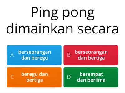 Peraturan Permainan Ping Pong
