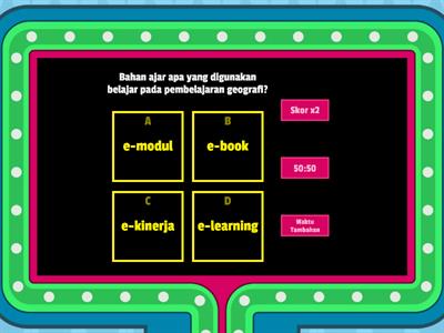 Evaluasi penggunaan e-modul pembelajaran Geografi (Bagan Barel)