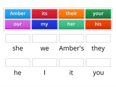 hfd Possesive Pronouns