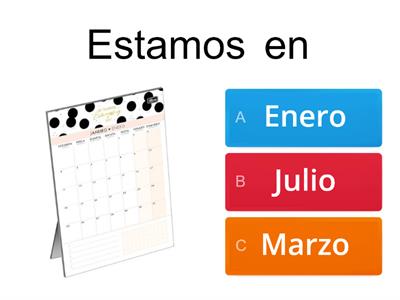 Los meses del año en español