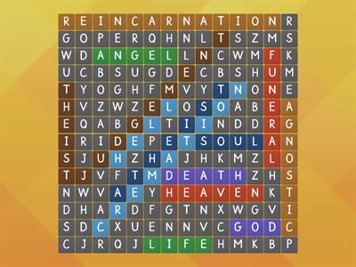 Life after Death Wordsearch