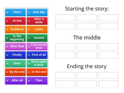 Sequencing words in a narrative