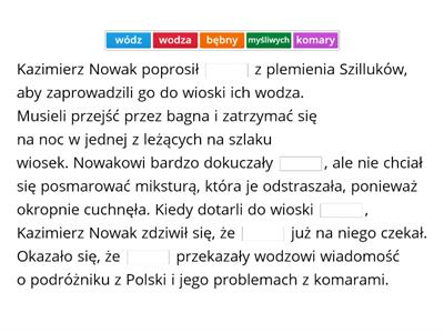 Wstaw słowa z 'Tajemnicze Bębny'