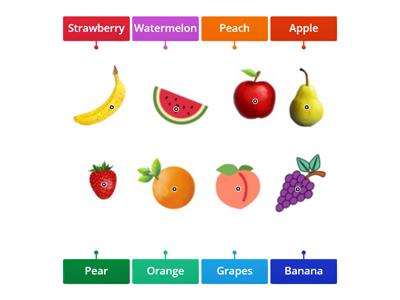 Fruits: diagrama etiquetado