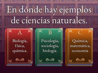 Ciencias naturales y sociales