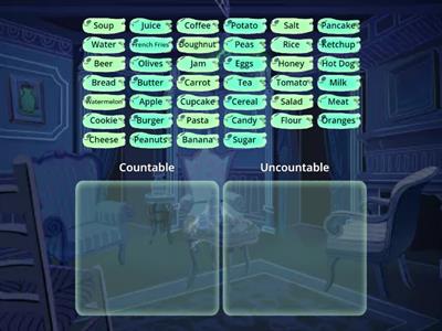 Countable and Uncountable Nouns (food)