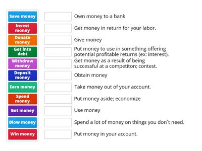 Collocations with MONEY