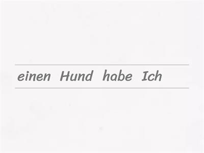 Sätze auf Deutsch A1