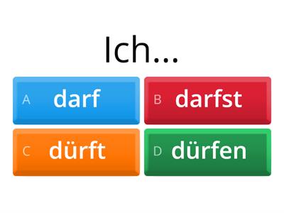 Modalverb "dürfen" - Konjugation