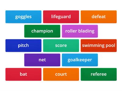 VOCABULARY SPORTS U2-3ºESO