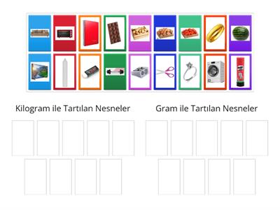 Kilogram ve Gram ile Tartılan Nesneleri Bulma