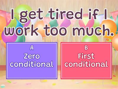 Zero and First Conditional