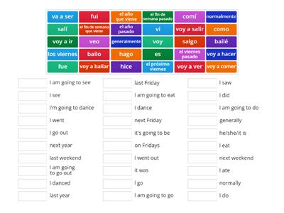  Past present and future verbs and time markers Y8- 