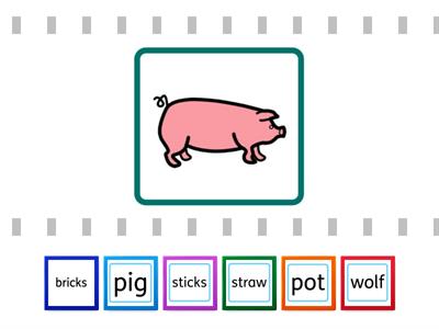 🐽🐽🐽 The Three Little Pigs - Find the match!