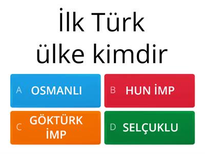 Türk TARİHİ TESTİ 