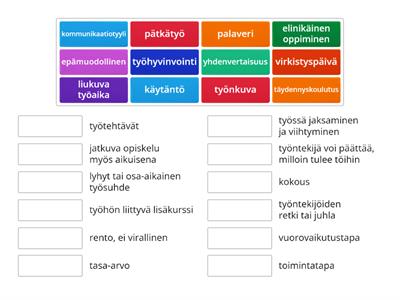 Suomalainen työelämä - sanastoa