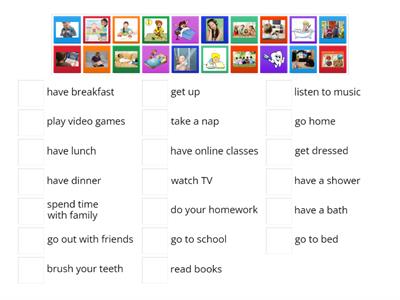 J3  DAILY ROUTINES match-up