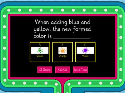 Gameshow Quiz (Primary Colors & Secondary Colors)