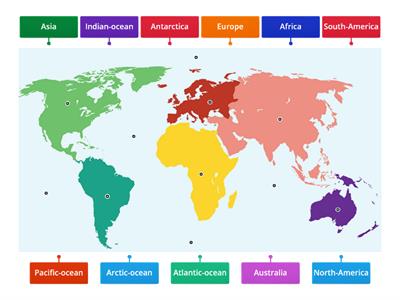 Continents and oceans