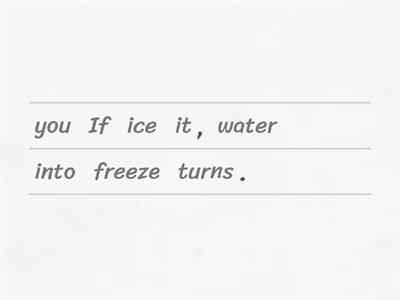 Reordering Sentences - Zero Conditional 