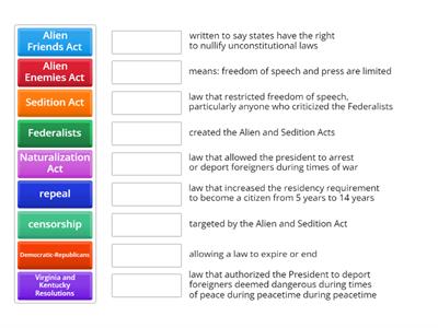 Alien and Sedition Acts