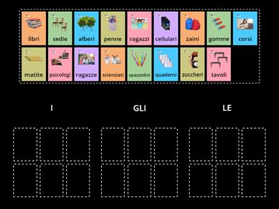 6. Articoli determinativi (plurale)