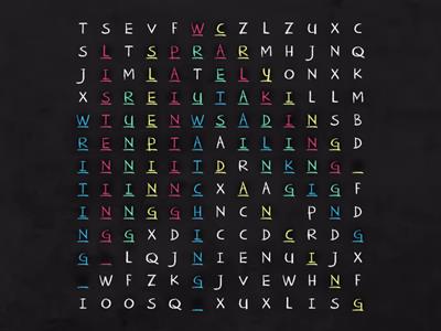 wordsearch gerund