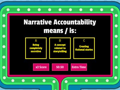 Understanding Useful Terms of Narrative Accountability
