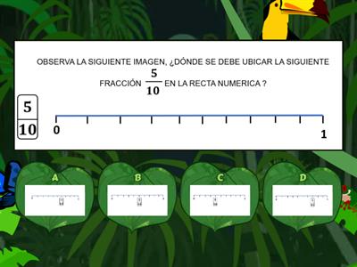 Fracciones en recta numérica 5°