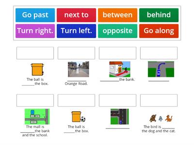 Prepositions and directions - fun quest 2