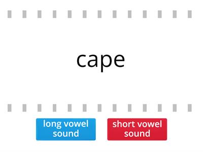Long or short vowel sounds (VCe)