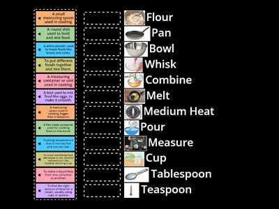 Cooking Words Match-Up CLB 4