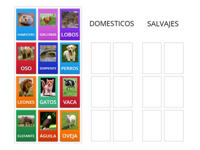 ANIMALES SALVAJES Y DOMESTICOS