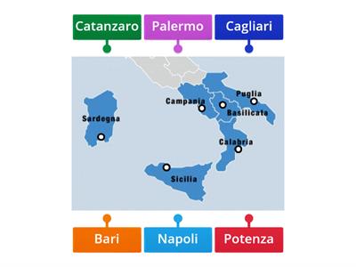 Capoluoghi Regioni Italia meridionale ed insulare