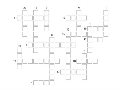 Singular and Plural Crossword. Choose a noun. If it is in Singular number, then write the Plural. And the opposite.