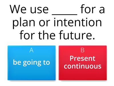 Be Going to or Present Continuous?