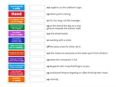 focus 5 (phrasal verbs) Resource 8